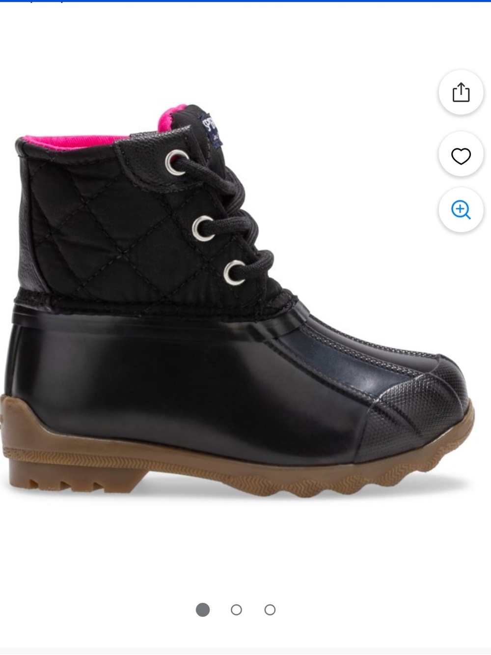 Sperry Top-Sider Girl's Port Boot
duck Kids Black Pink Boots 9